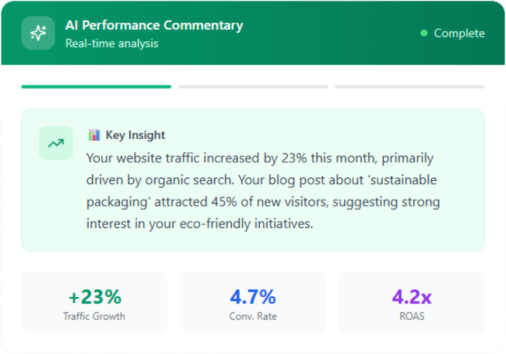 AI Performance Commentory Feature